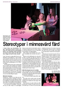 Färden, Teater Orka, Katrineholms Tidning 2013