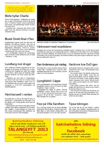 Musiknyheter, Katrineholms Tidning 2013