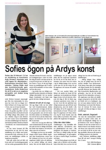 Ardy Strüwers utställning, Katrineholms Tidning 2013