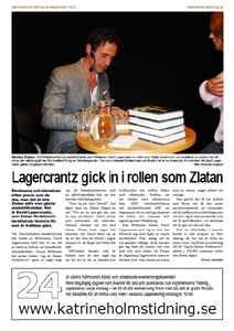 David Lagercrantz, Ängeln 2012